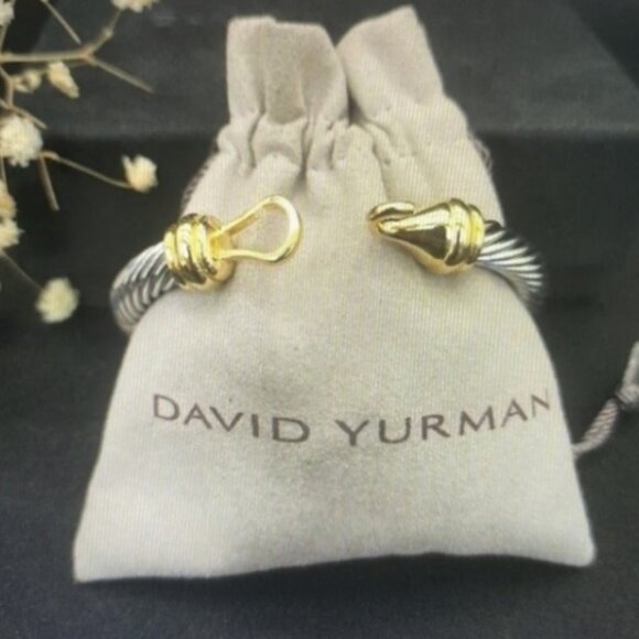 David Yurman Modern Twist Silver & Gold Bracelet - Picture 4 of 6